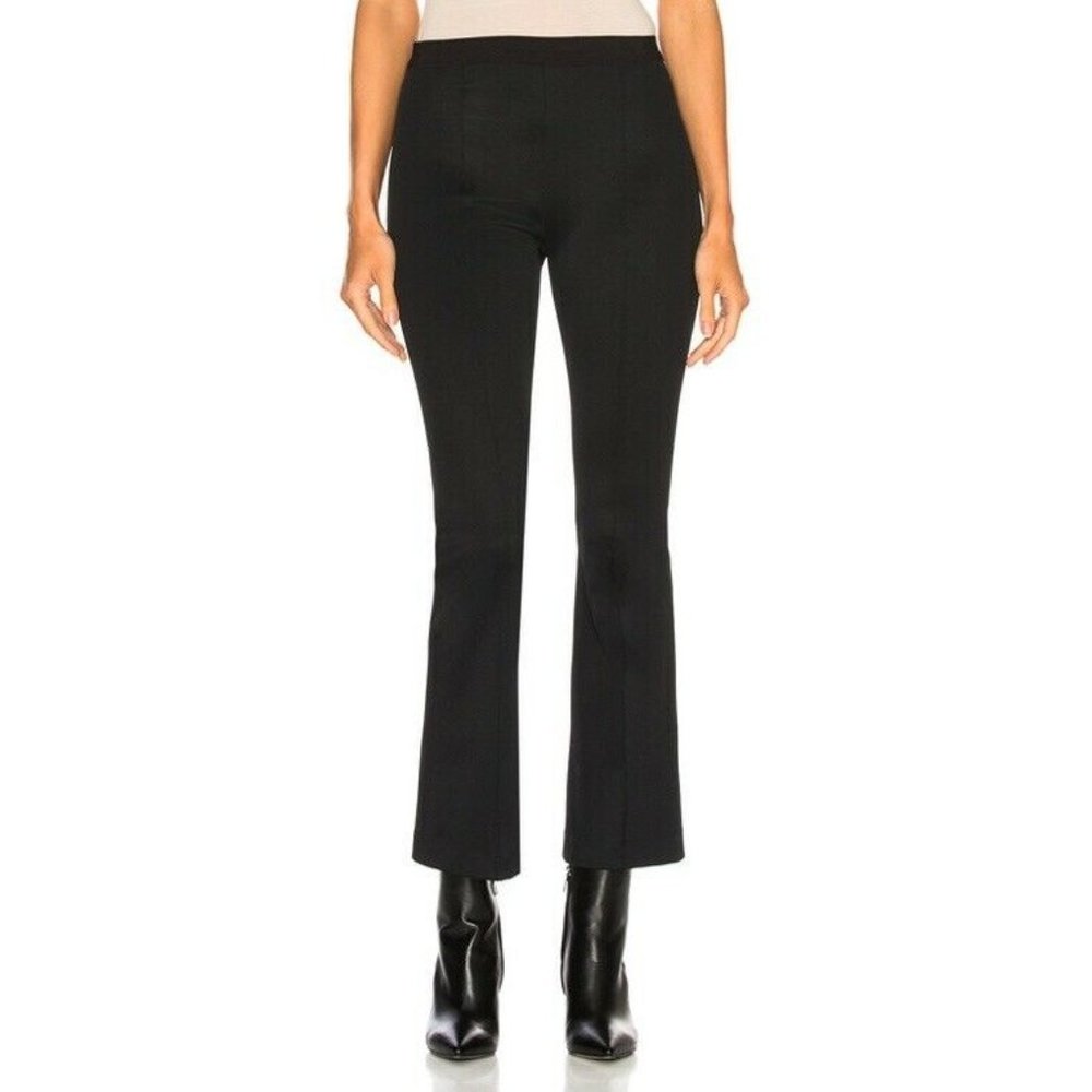 Helmut Lang Rib Leggings Pants Black Pull On Ankle Zip Blogger S NWT $370 - Picture 2 of 12